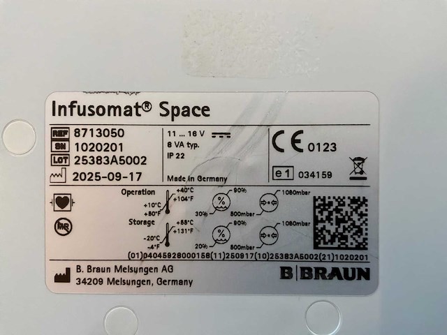 2025 braun infusomat space infusiepomp (2x) - afbeelding 7 van  8