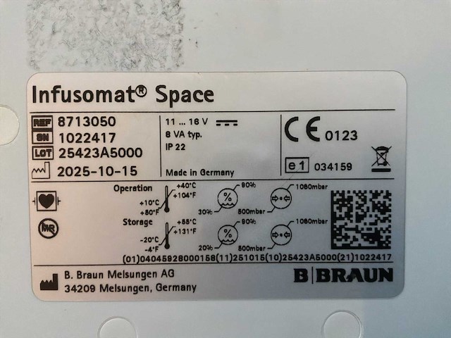 2025 braun infusomat space infusiepomp (3x) - afbeelding 6 van  8