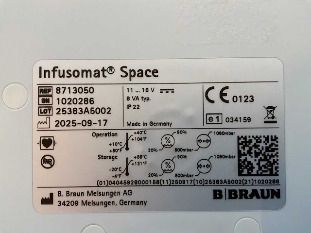 2025 braun infusomat space infusiepomp (3x) - afbeelding 7 van  8