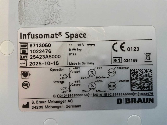 2025 braun infusomat space infusiepomp (3x) - afbeelding 8 van  8