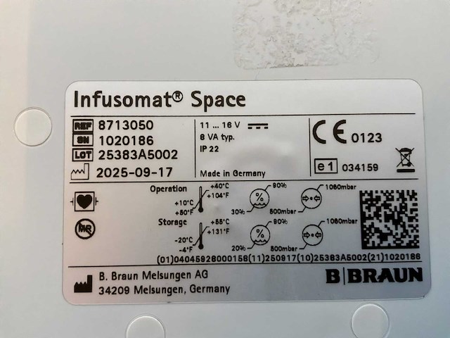 2025 braun infusomat space infusiepomp (3x) - afbeelding 8 van  8