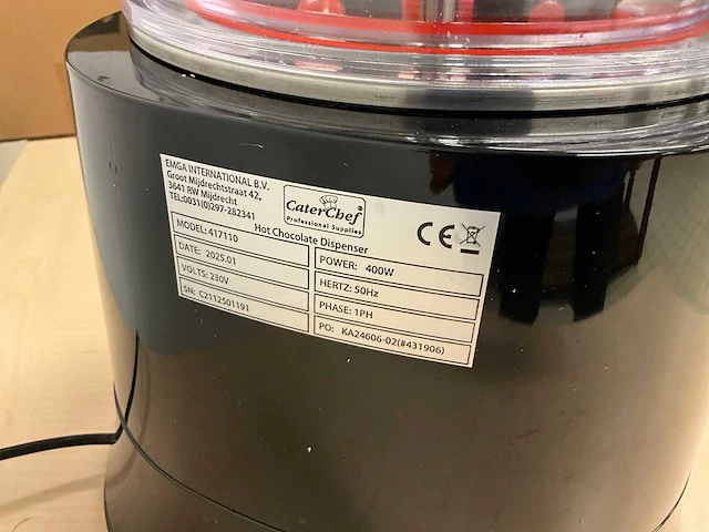 2025 caterchef 417110 chocolade dispenser - afbeelding 6 van  7