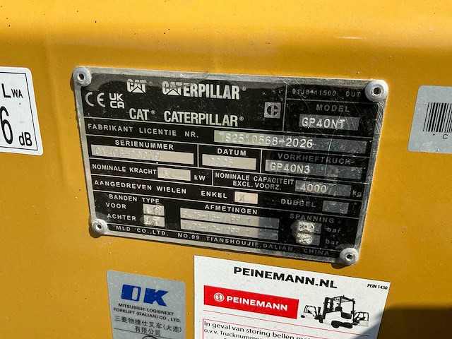 2025 caterpillar gp40nt vorkheftruck - afbeelding 13 van  22
