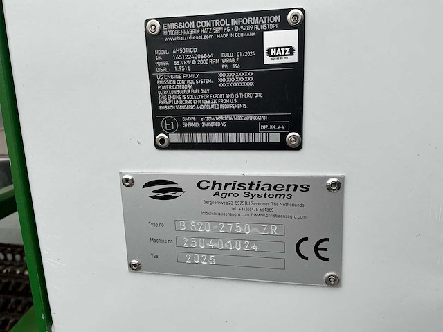 2025 christiaens b 820 2750 zr volautomatische asperge oogstmachine - afbeelding 24 van  32