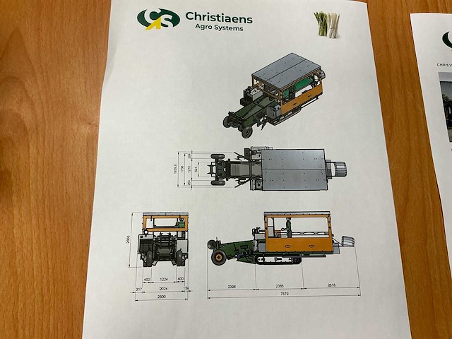 2025 christiaens b 820 2750 zr volautomatische asperge oogstmachine - afbeelding 25 van  32
