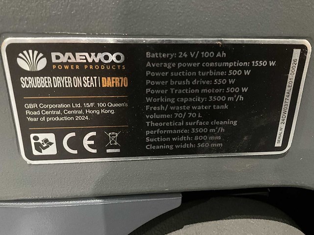 2025 daewoo daf r70 opzit schrobmachine - afbeelding 8 van  18