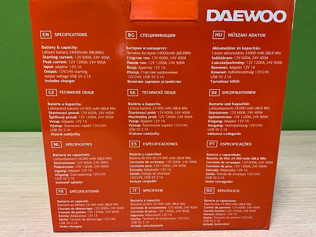 2025 daewoo dajsl120 jumpstarter 12/24v - afbeelding 2 van  6