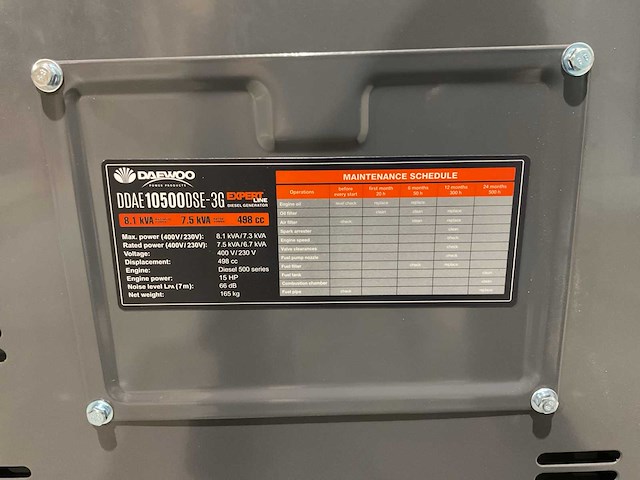 2025 daewoo ddae10500dse-3g diesel aggregaat - afbeelding 13 van  15