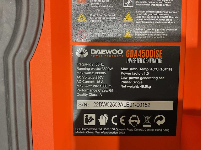 2025 daewoo gda4500ise stroomgenerator - afbeelding 4 van  19