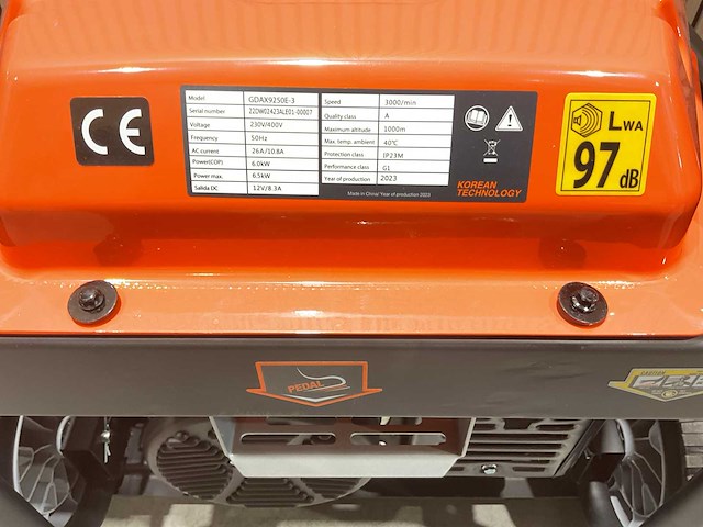 2025 daewoo gdax9250e-3 stroomgenerator - afbeelding 12 van  22
