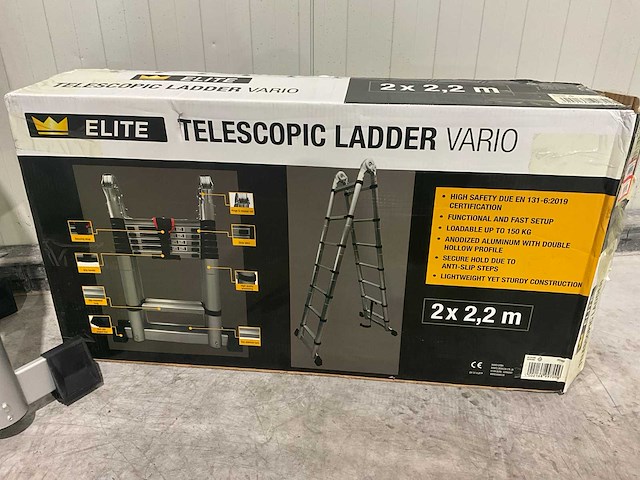 2025 elite vario 2x2,2 m telescoopladder - afbeelding 5 van  6