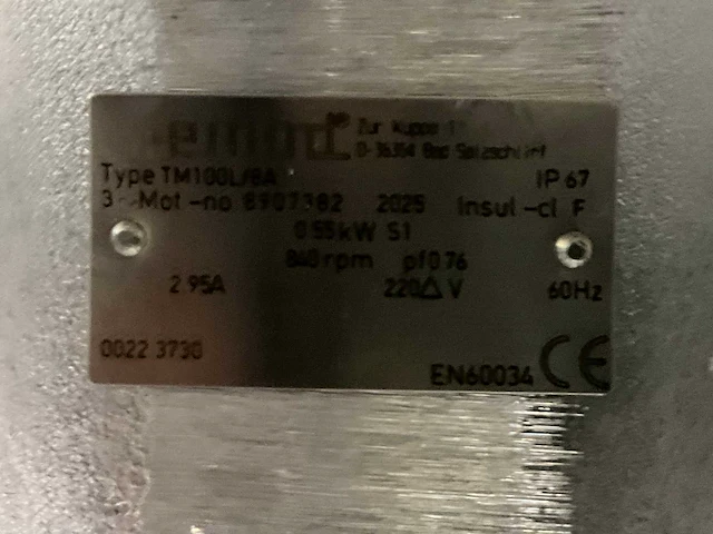 2025 emod tm100l/8a 0,55kw elektromotor - afbeelding 4 van  4