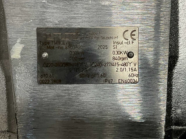 2025 emod tm90l/8 0,3kw elektromotor (2x) - afbeelding 5 van  6
