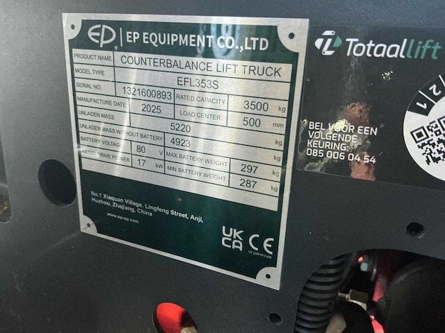 2025 ep efl353s vorkheftruck - afbeelding 28 van  31