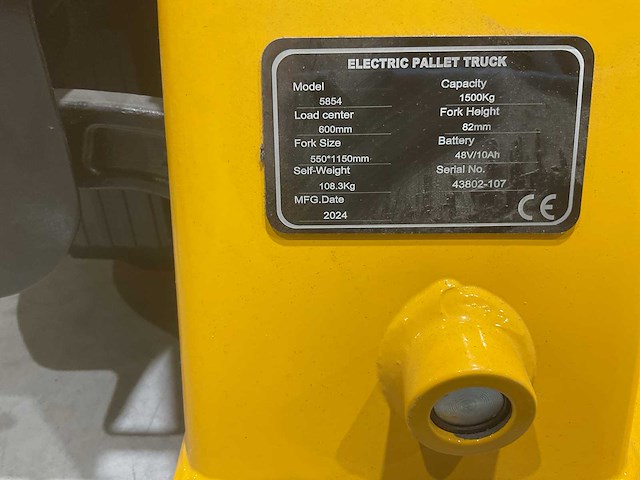2025 ept 1500 kg elektrische palletwagen - afbeelding 7 van  13