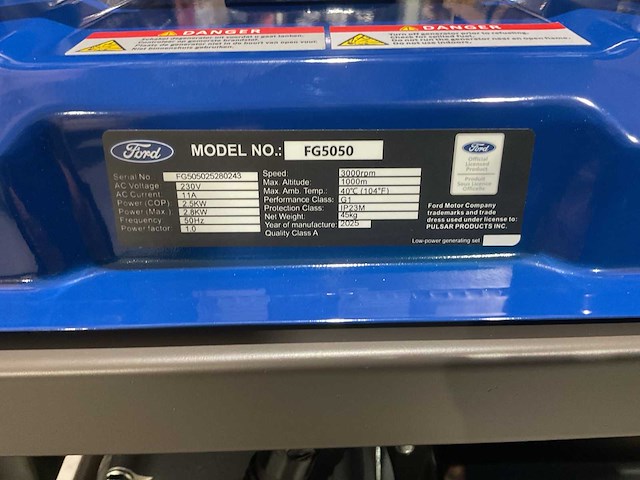 2025 ford fg5050 stroomgenerator - afbeelding 10 van  23