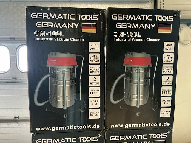 2025 germatic gm-100l industriële stofzuiger (4x) - afbeelding 2 van  4