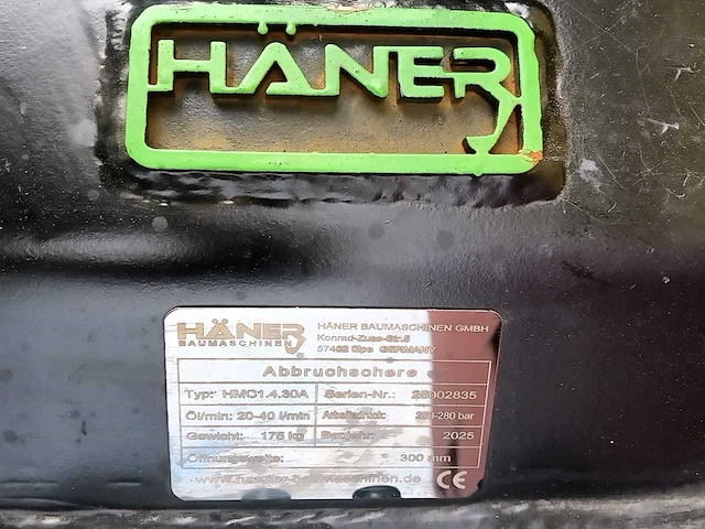 2025 häner hmc1.4.30a hydraulische sloopschaar – s40-200 – 360° rotatie - afbeelding 5 van  8