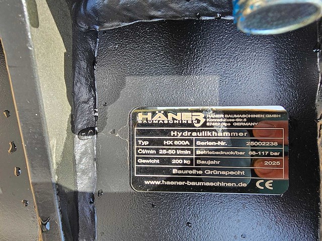 2025 häner hx600a hydraulische sloophamer - afbeelding 7 van  7