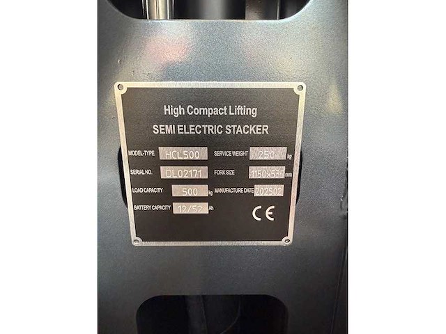 2025 hcl hcl500 meeneem stapelaar - afbeelding 14 van  14