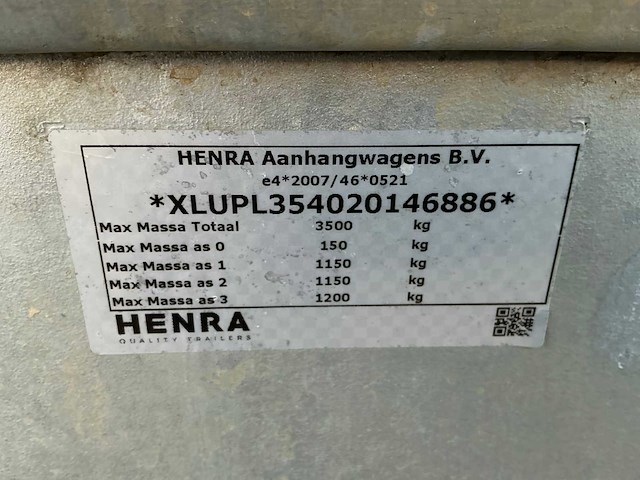 2025 henra aanhangwagens b.v. aanhangwagen - afbeelding 9 van  17