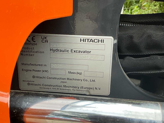 2025 hitachi zx19-6 cr minigraafmachine - afbeelding 11 van  19