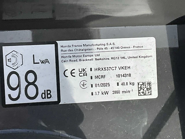 2025 honda hrx 537 vk grasmaaier - afbeelding 7 van  15