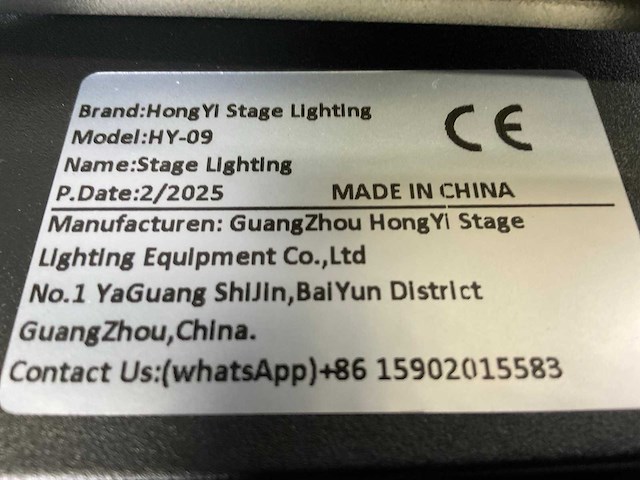 2025 hong yi hy-09 led moving head (2x) - afbeelding 3 van  4
