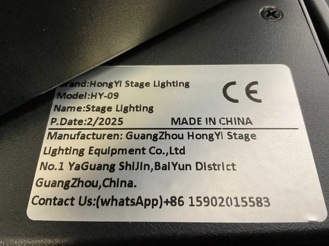 2025 hong yi hy-09 led moving head (2x) - afbeelding 3 van  6