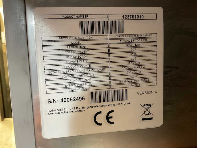 2025 hoshizaki advance 70-3 l-dr diepvries - afbeelding 10 van  10