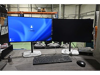 2025 hp prodesk 4 mini g1i windows 11 pro intel core ultra 5 235t desktop inclusief 2 monitoren - afbeelding 1 van  3