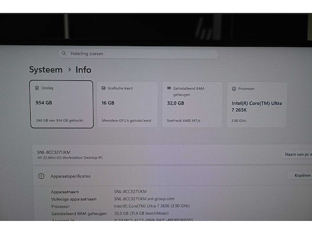 2025 hp z2 mini g1i windows 11 pro intel core ultra 7 265k desktop inclusief 2 monitoren - afbeelding 3 van  7
