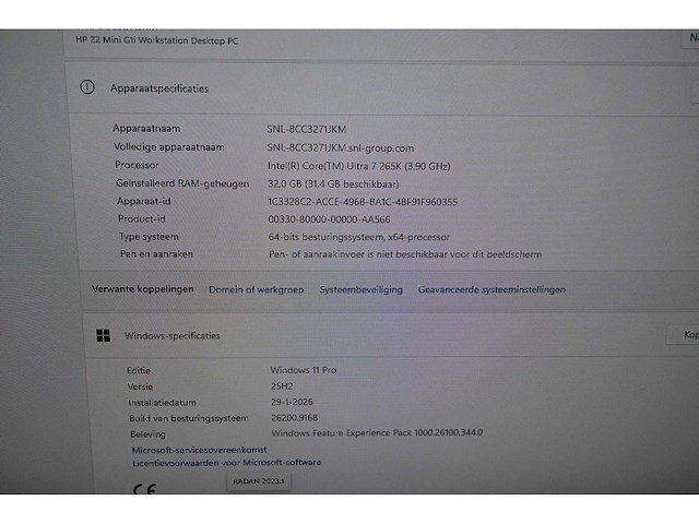2025 hp z2 mini g1i windows 11 pro intel core ultra 7 265k desktop inclusief 2 monitoren - afbeelding 4 van  7