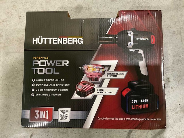 2025 huttenberg 3 in 1 versatile power tool 36v 4.0ah slagmoersleutel - afbeelding 8 van  13