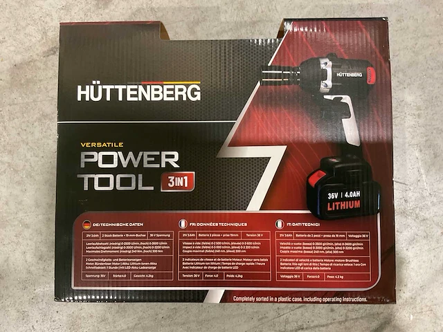 2025 huttenberg 3 in 1 versatile power tool 36v 4.0ah slagmoersleutel - afbeelding 16 van  22