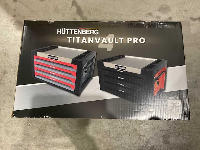 2025 huttenberg 4 la titan vault pro grijs gereedschapswagen - afbeelding 5 van  8