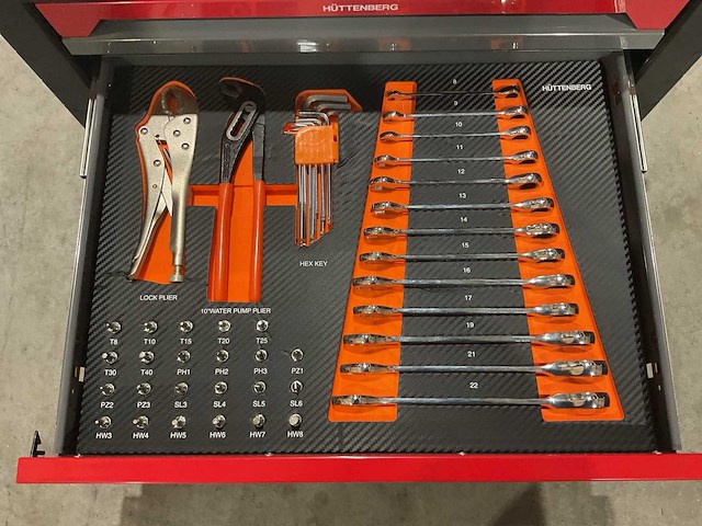 2025 huttenberg 4 la titan vault pro grijs gereedschapswagen - afbeelding 6 van  13