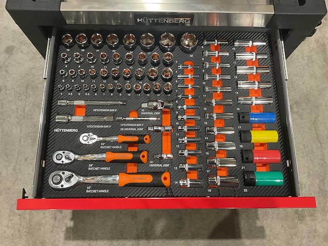 2025 huttenberg 4 la titan vault pro grijs gereedschapswagen - afbeelding 7 van  13