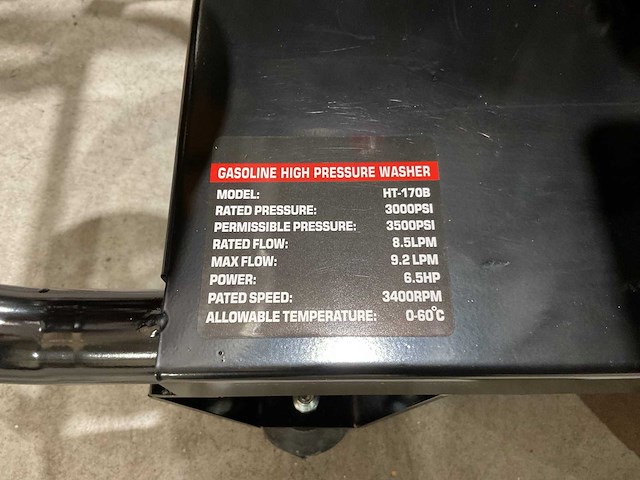 2025 huttenberg h8500psi hogedrukreiniger - afbeelding 5 van  7