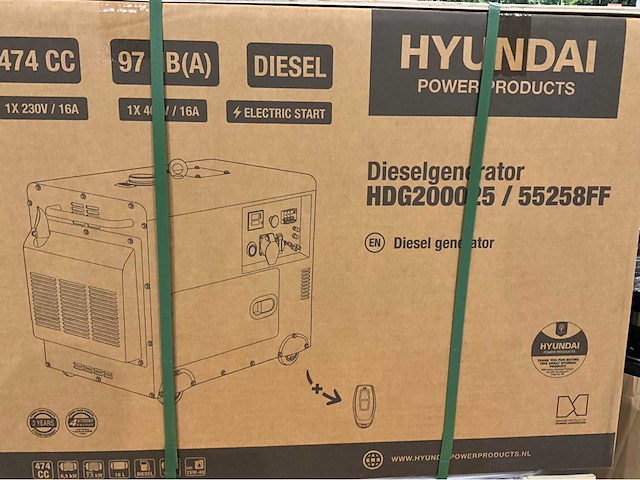 2025 hyundai hdg200025 7,5 kva noodstroom diesel generator - afbeelding 8 van  16