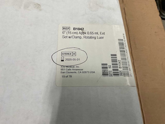 2025 icumedical ext set with clamp rotating luer (2700x) - afbeelding 5 van  8