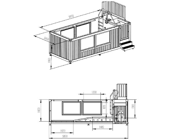 2025 intorelax spa zwart/wit 580x240x180 cm zwembad - afbeelding 4 van  14