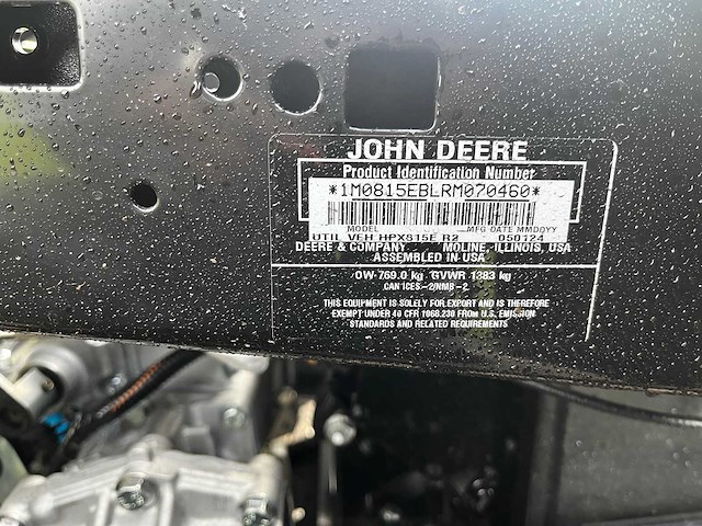 2025 john deere gator hpx815e 4x4 atv / utv ongebruikt - afbeelding 6 van  6