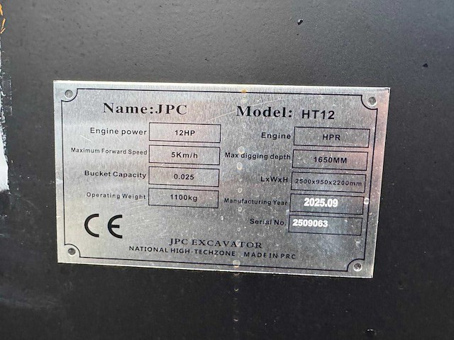 2025 jpc ht12 minigraafmachine - afbeelding 4 van  12