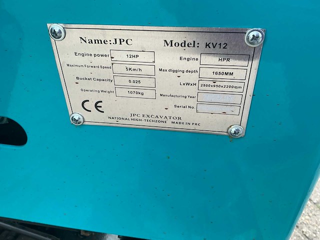 2025 jpc kv12 minigraafmachine - afbeelding 4 van  12