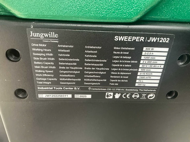 2025 jungwille jw1202 zelfrijdende veegmachine (2x) - afbeelding 17 van  25