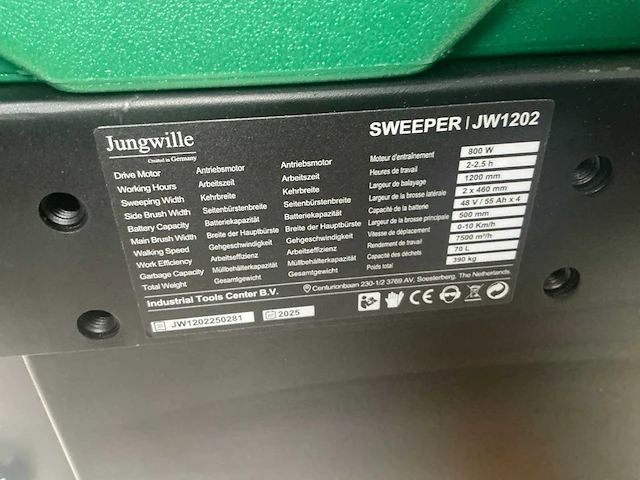 2025 jungwille jw1202 zelfrijdende veegmachine (2x) - afbeelding 18 van  25