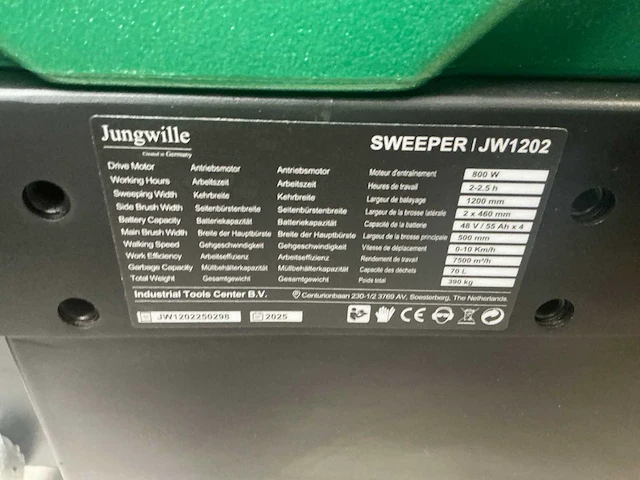 2025 jungwille jw1202 zelfrijdende veegmachine (3x) - afbeelding 16 van  25