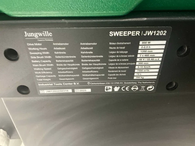 2025 jungwille jw1202 zelfrijdende veegmachine (3x) - afbeelding 18 van  25