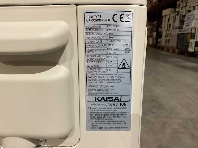 2025 kaisai kwx-12krho / kwx-12krhi airconditioning - afbeelding 33 van  41